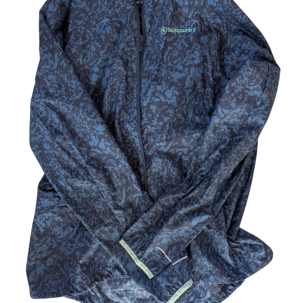 Blue Patterned Hooded Jacket - Picture 2 of 4